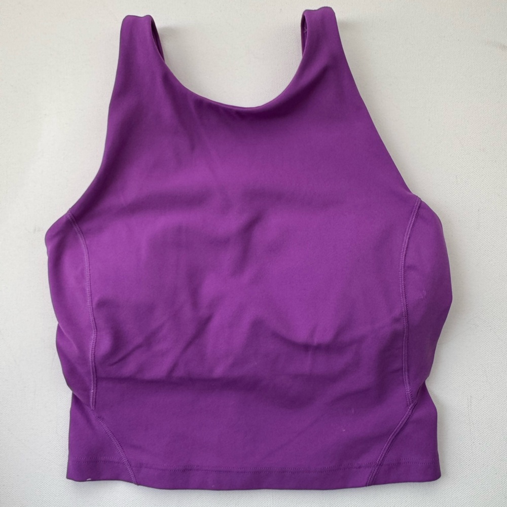 Excellent condition Lululemon Purple Racerback Tank Top Built-In Bra Size 2